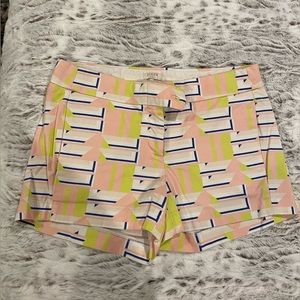 JCREW size 2 khaki print shorts